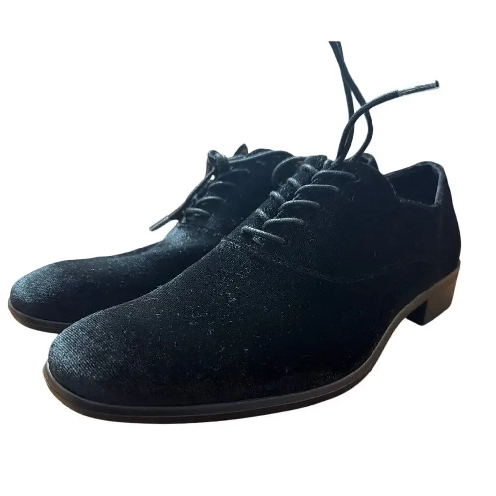 Call It Spring Jonathan Lace Up Oxford Dress Shoes Velvet Black Men's Size 7